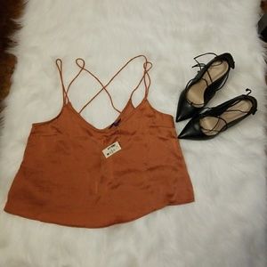 Rust crop top from aeropostal